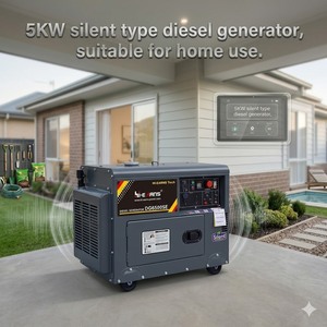 ハイアーンズ 5KW/6KVA DG6500SE 電動スタート式 静音ディーゼル発電機 家庭用 - Product Image 2