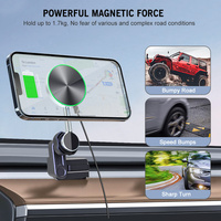 Chargeur de voiture sans fil 15W avec support de téléphone magnétique pour ventilation automobile Chargeur de voiture iPhone 15 Pro Plus