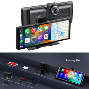 Portable 10.26inch <strong>Car</strong> <strong>Monitor</strong> Wireless Carplay Android Front Dashboard Cam Rear Camera Universal TV Stereo USB Touch Screen - Product Image 6