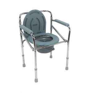 <span class=keywords><strong>Chaise</strong></span> de toilette portable, pliante, en acier, sous forme de <span class=keywords><strong>douche</strong></span> médicale, idéale pour les handicapés - Product Image 1