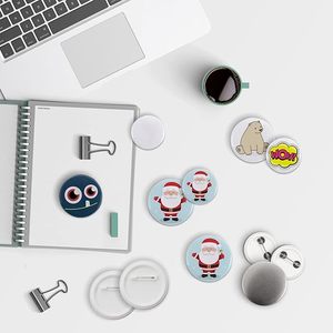 200 Bộ 58mmbutton Nguồn cung cấp cho nút Maker Máy bao gồm huy hiệu trống nút pins nút nhựa <span class=keywords><strong>Pin</strong></span> bìa sau - Product Image 4