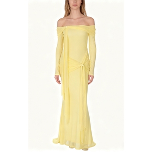 Robes d'été sexy transparentes à épaules dénudées et taille nouée pour femmes – Nouvelle collection en gros - Product Image 5