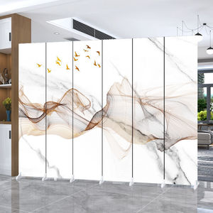 Paravent pliant de style nordique, design cerf en marbre blanc, moderne, pour salon, chambre, bureau, hôtel, séparateur pliable - Product Image 4