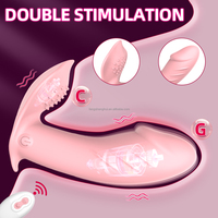 USB-Aufladbarer Ferngesteuerter Silikon-Vibrator IPX5 Wasserdicht Tragbar 10 Vibrationsmodi Klitoris- und G-Punkt-Stimulation für Frauen