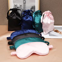 Masque pour les yeux en satin de soie multifonctionnel en gros avec sac en tissu personnalisé imprimé