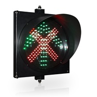300mm croce rossa freccia verde led luce del segnale stradale