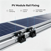 Système de montage au sol solaire H2 Solar à profil bas en aluminium, support de fixation inclinable pour panneaux photovoltaïques 6063-T5 pour projets commerciaux
