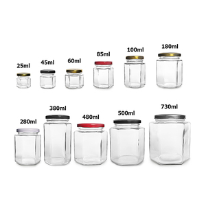 Bán Buôn Lọ Đựng Thực Phẩm Hình Lục Giác Giá Rẻ Lọ Đựng Mật Ong Rỗng Để Đóng Hộp Có Nắp Kim Loại - Product Image 6