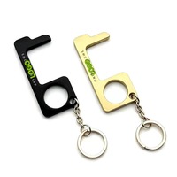 Porte-clés multifonctionnel en alliage de zinc, gravé au laser avec logo personnalisé, ouvre-bouteille, poignée de porte, pour cadeaux promotionnels