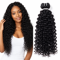 Extensions de cheveux humains brésiliens 12A Water Wave, 100% vierges non traités, tissage de cheveux naturels noirs