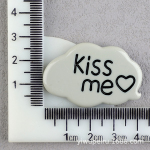 <span class=keywords><strong>Kiss</strong></span> Me Lettre Carte Nuage Forme Résine Charme pour Junk Cas DIY Pince À Cheveux Chaussure Fleurs Réfrigérateur Aimant Accessoires Décoration - Product Image 6