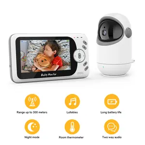 Stylish Baby Monitor Wireless Babyphone Color Lcd Pan Tilt Video Kids Monitoring Nanny Camera Intercom Babe Sleep Surveillance