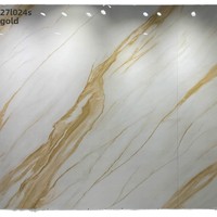 Slab Porselen Guangdong 900X2700X9mm Mewah Minimalis Motif Serat Kontinu Daya Serap Air 0.1 Ruang Tamu TV Sofa