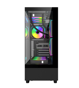Fábrica al por mayor ATX Mid Tower PC Case Gaming Case <span class=keywords><strong>Desktop</strong></span> Tempered Glass <span class=keywords><strong>Computer</strong></span> Cases & Towers Support 360 Cooler - Product Image 4