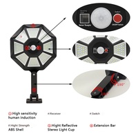 Lampu Dinding Sensor Surya Tahan Air untuk Luar Ruangan, Taman, dan Jalan, Dilengkapi Remote Control LED DC IP65 Sudut Sorot 360 Derajat Multi-Warna CRI Tinggi
