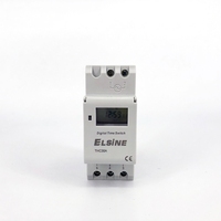 Elsine THC30A Pengatur Waktu Digital Mingguan yang Dapat Diprogram, Pengontrol Timer Rel DIN untuk Manajemen Daya Industri