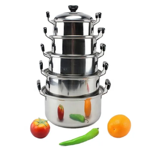 10 cái chất lượng cao hiện đại Heavy Duty thép không gỉ thân thiện với môi nhà bếp Cookware sets thép không gỉ cảm ứng sẵn sàng - Product Image 2