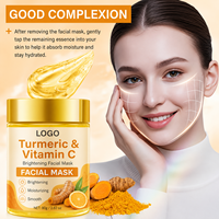 Masque gel peel-off au curcuma et à la vitamine C pour le visage, éclaircissant et blanchissant, anti-taches, à utiliser la nuit