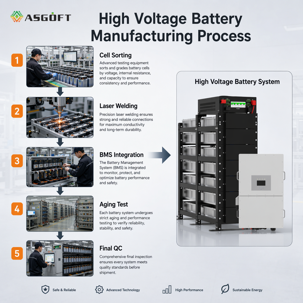 Powergo ENERGY High Voltage LiFePO4 BYD Lithium Battery Split Stackable Hybrid Grid Solar Energy System DC 200V-1000V CAN 10Year · image 5