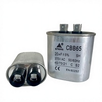 Condensateur en polypropylène métallisé EPERS CBB65 pour moteur AC, climatiseur, micro-ondes, 20uF 370VAC, coque en aluminium, certifié CQC