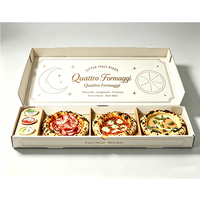 Boîte à pizza personnalisée à 3 compartiments, emballage en carton de qualité alimentaire pour mini-pizzas, boîtes à emporter
