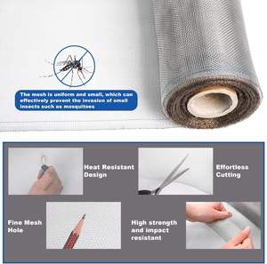 Moustiquaire de porte de patio mains libres en <span class=keywords><strong>maille</strong></span> tissée simple en fil d'acier inoxydable à fermeture automatique à ressort - Product Image 3