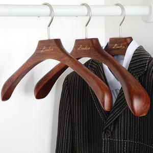 LINDON Cintre vintage en <span class=keywords><strong>bois</strong></span> <span class=keywords><strong>de</strong></span> haute qualité sans épaulement <span class=keywords><strong>pour</strong></span> le rangement des costumes dans l'armoire - Product Image 1