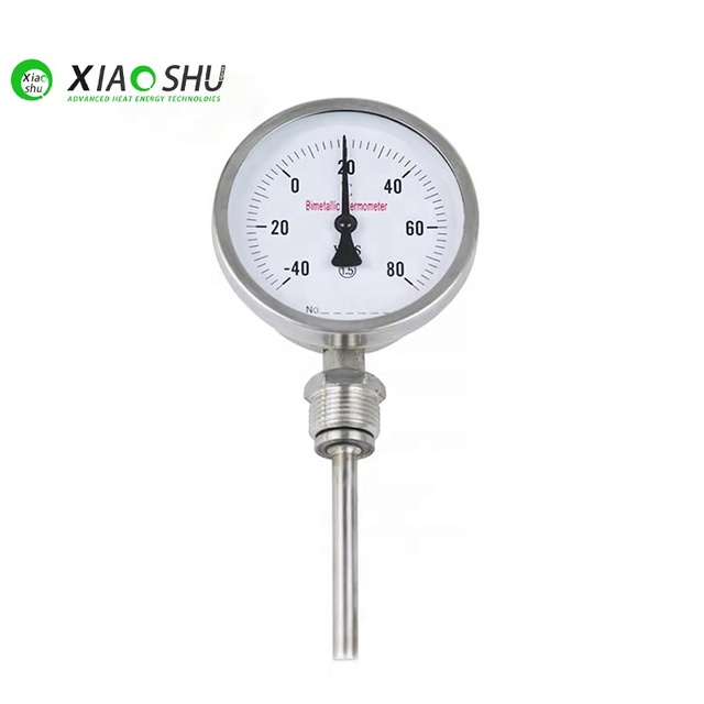 XIAOSHU China Factory OEM/ODM 300 Degrees High Temperature Wss Series Stainless Steel Bimetal Dial Thermometer IP65 Protection