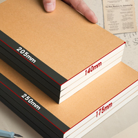 Carnet de notes A5 Premium en papier kraft épais de Malaisie, 256 pages, 80 g/m², papier crème ligné, pour étudiants