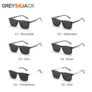 Gafas de sol polarizadas Grey Jack, montura negra TR90, protección UV400, visión nocturna, unisex, bisagras de resorte - Product Image 4