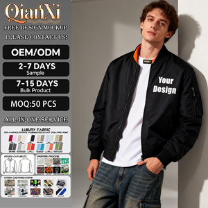 Giacca Bomber da Pilota MA-1 OEM ODM di Fabbrica con Ricamo e Stampa Personalizzati per Uomo Streetwear e Outdoor - Product Image 1