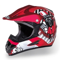 Casque CROSS WLT-125 Rouge pour Moto Tout-Terrain