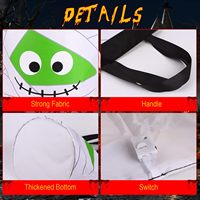 Panier lumineux LED Jack Glow en forme de citrouille pour Halloween, personnalisable et réutilisable, pour enfants