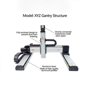 KNK KETH Carga 10-150kg Longitud Personalizada 50-1000mm Sistema de Pórtico de 3 Ejes XYZ con Tornillo de Bolas a Prueba de Polvo <span class=keywords><strong>Robot</strong></span> Cartesiano de Movimiento Lineal - Product Image 2
