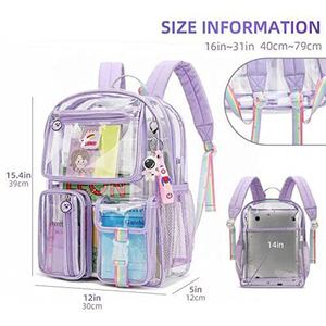 Zaino Trasparente in PVC Impermeabile per Bambini, Grande e Sicuro, per Scuola, Vendita all'Ingrosso Personalizzata - Product Image 4