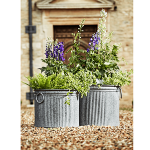 Maceta de hierro galvanizado 2025 en diseño en relieve macetas hogar y jardín maceta decorativa de Metal con soporte para decoración del hogar - Product Image 4