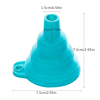 Entonnoir pliable en silicone de qualité alimentaire Mini entonnoir ABS de distribution de liquide ménager Outils de cuisine pour le sel et le sucre Sous-réservoir DIY