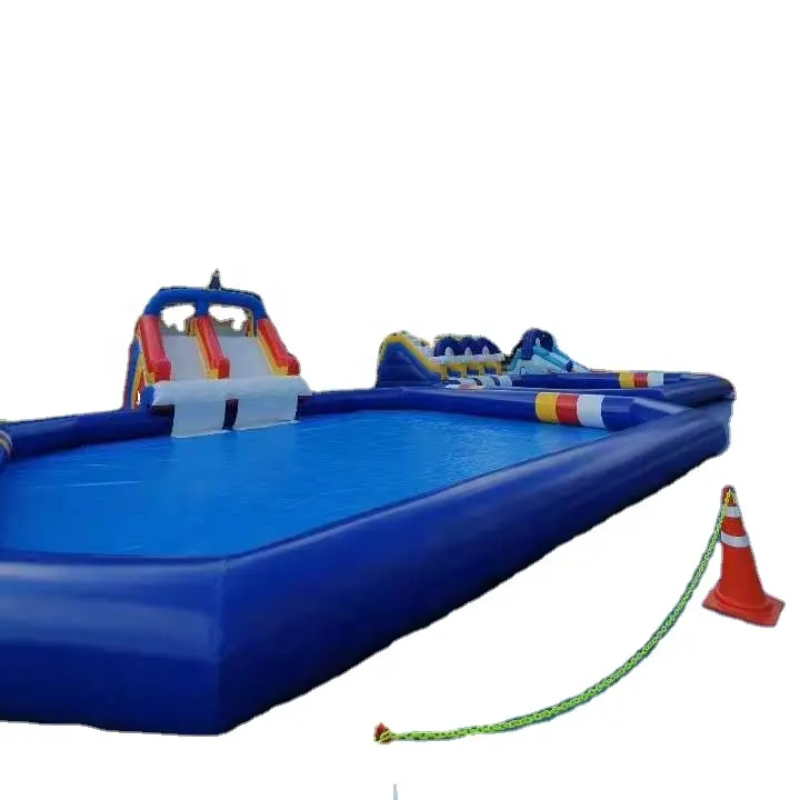 Air tight inflatable water slides pools,inflatable swimming ponds,custom factory inflatable fishing pit and lagoons on sale