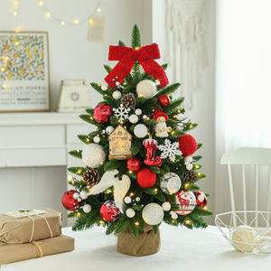 LED String <b>Light</b> Christmas <b>Tree</b> Table Artificial Mini Christmas <b>Tree</b> Xmas Pine Cone Christmas <b>Tree</b> with Decorated Ornament - Product Image 2