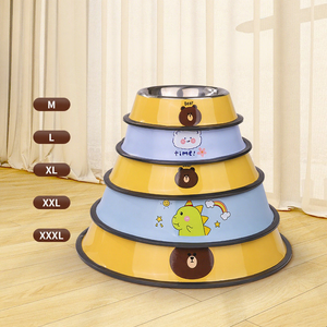 Aço inoxidável arredondado impresso único <span class=keywords><strong>Dog</strong></span> <span class=keywords><strong>Bowl</strong></span> Waterproof IPX5 Food <span class=keywords><strong>Bowl</strong></span> para cães médios e grandes - Product Image 6