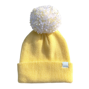 New Style Customized Soft Pompom Beanie <b>Caps</b> <b>Winter</b> Knitted Breathable <b>Caps</b> Best Sale Breathable Pompom Beanie for Cool Weather - Product Image 1