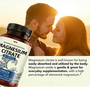 Suplemento vegano de relajación y soporte cerebral OEM de etiqueta privada cápsulas de citrato de magnesio orgánico glicinato - Product Image 4