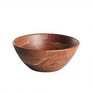 Tazón para Servir Frutas, Postres y Bocadillos, de Madera de Acacia Pulida, Estilo Vintage, Ecológico, Decoración para el Hogar BS - Product Image 6