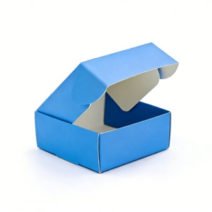 Wholesale Custom Luxury Blue Floral Folding Gift Box Gold Foil <b>Wedding</b> Gift Packaging - Product Image 3