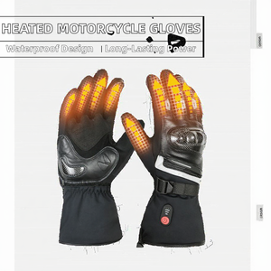 Producto Popular: Guantes Térmicos Negros para Motociclismo y Snowboard para Hombre, con Dedos Completos, Batería Recargable de 7.4V, Impermeables - Product Image 2