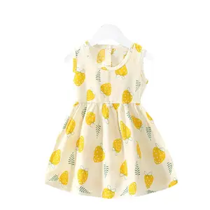 Baby girls dress Baby Skirt Girls Dress 2024 Summer New Cheap Cute Print Princess Floral Children's Dress