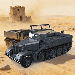 1/35 Ww2 <span class=keywords><strong>Sd</strong></span>.<span class=keywords><strong>Kfz</strong></span>. <span class=keywords><strong>9</strong></span> Famo Tracteur d'artillerie lourde allemande Half-Track Véhicules blindés Modèle à l'échelle Collection Bloc de construction - Product Image 5
