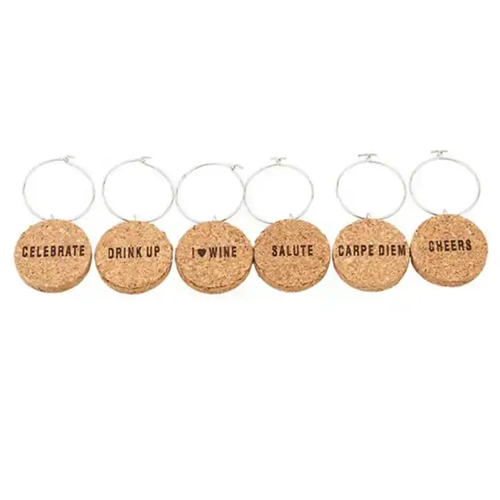 Wine Glass Charms OEM Set Wine Glass Charm Rings Wine Glass Charms Markers  Tags Summer Beach Theme for Home Party Decorations