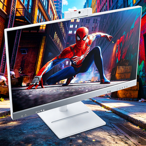 จอภาพสีขาวขนาด 23/27 นิ้ว IPS 1920x1080 แบบจอกว้าง พร้อมกล้องในตัว ช่องต่อ HDMI สำหรับเล่นเกม คอมพิวเตอร์ออลอินวัน AIO - Product Image 1