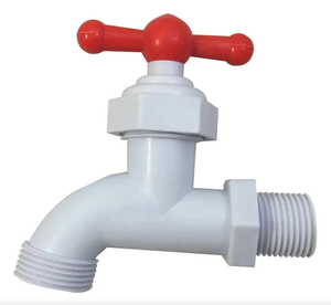 Robinet mural classique <span class=keywords><strong>sud</strong></span>-américain à poignée unique en PVC et PP, robinet de lavabo poli, robinets de cuisine, robinets à bec - Product Image 4